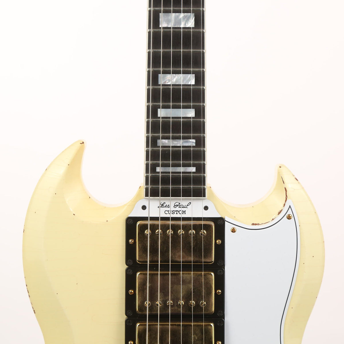 Gibson Custom Shop SG Custom Made 2 Measure Heavy Aged Classic White — 7