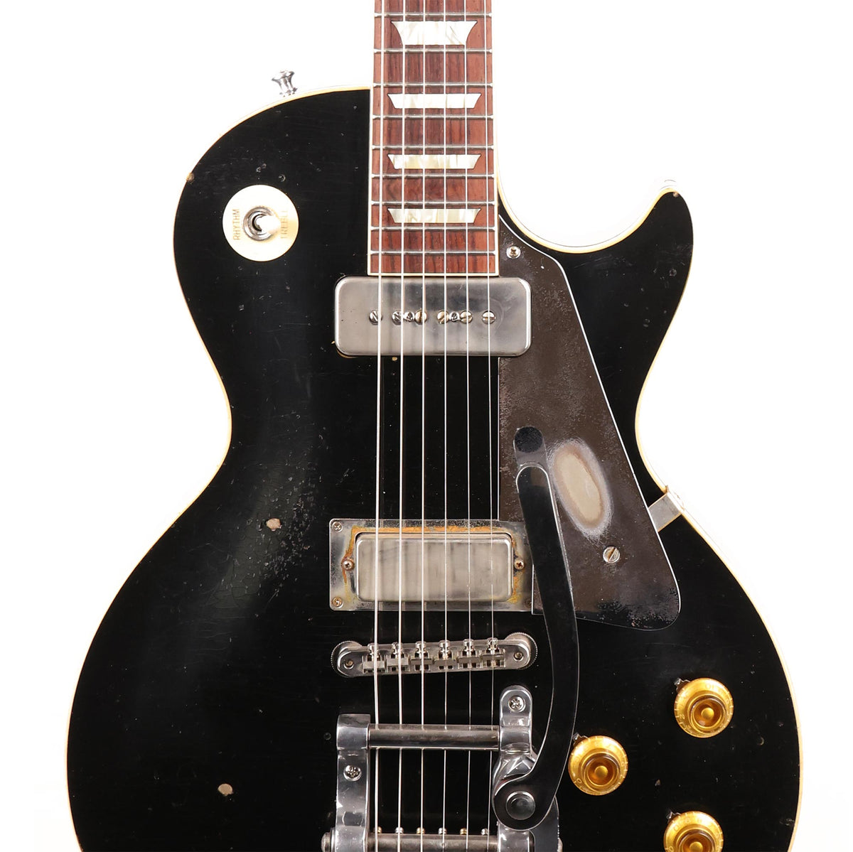 Gibson Custom Shop 1956 Les Paul Made 2 Measure Black over Gold — 6