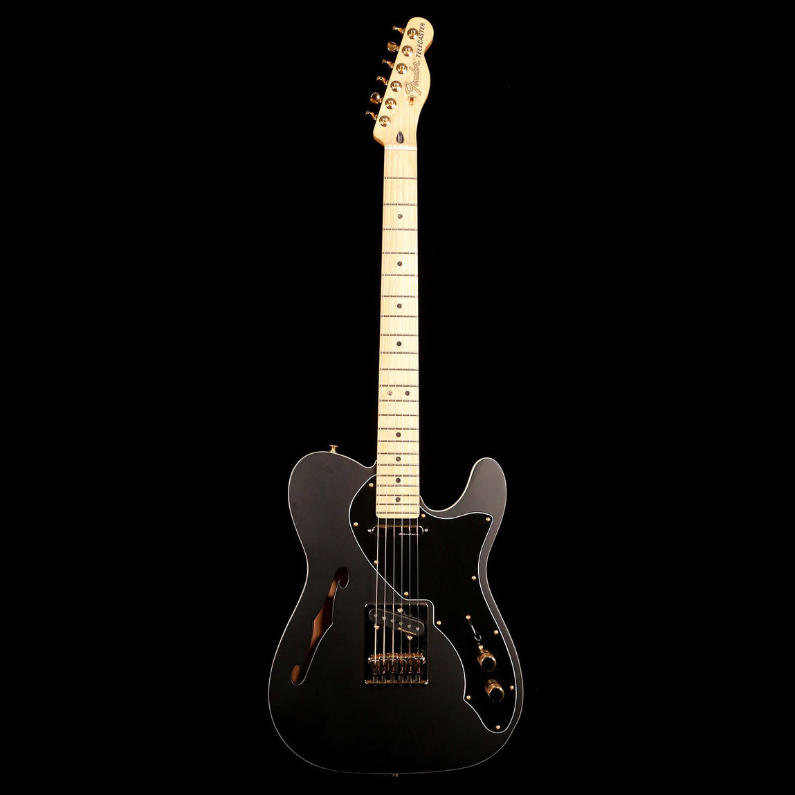 Fender LTD Deluxe Telecaster Thinline Satin Black and Gold