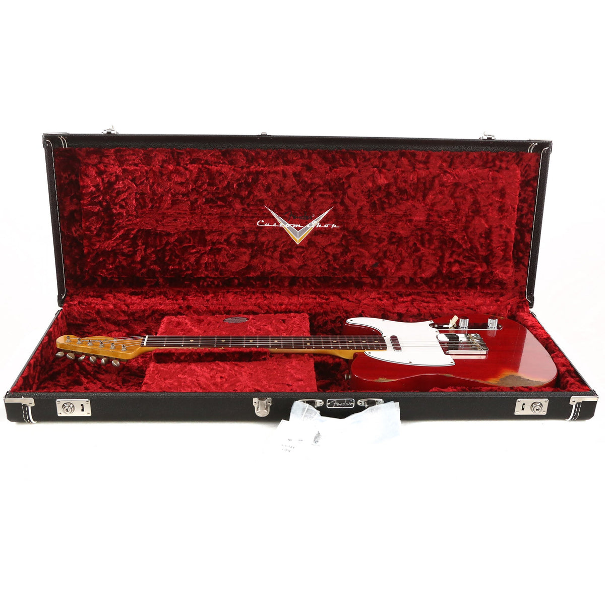Fender Custom Shop 1963 Telecaster Mahogany Body Heavy Relic Crimson Transparent — 9