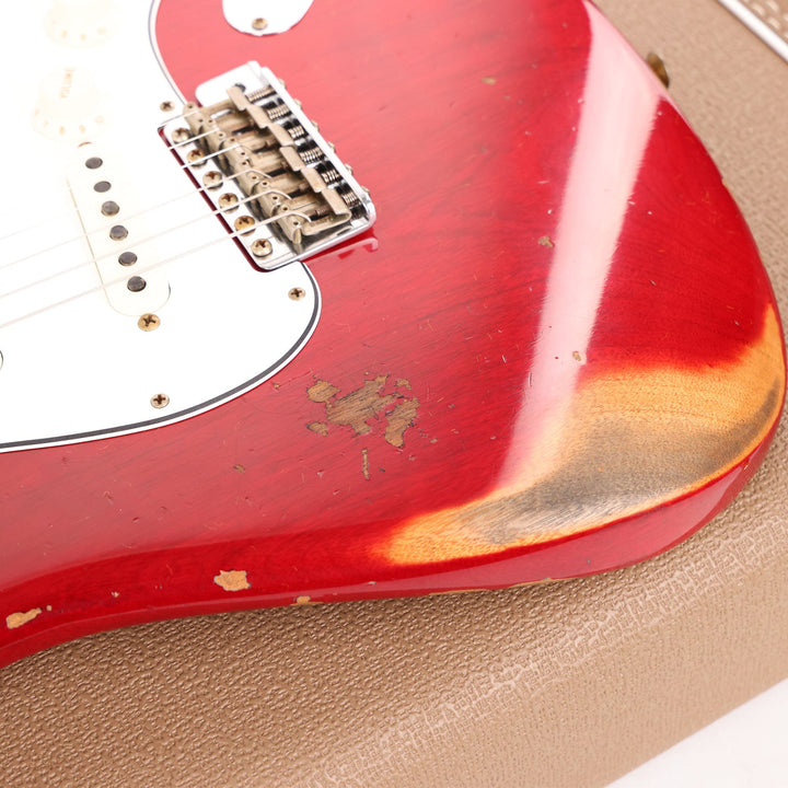 Fender Custom Shop 1963 Stratocaster Reissue Heavy Relic Crimson Transparent