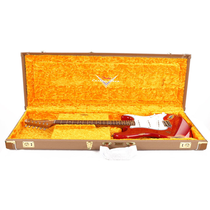 Fender Custom Shop 1963 Stratocaster Reissue Heavy Relic Crimson Transparent