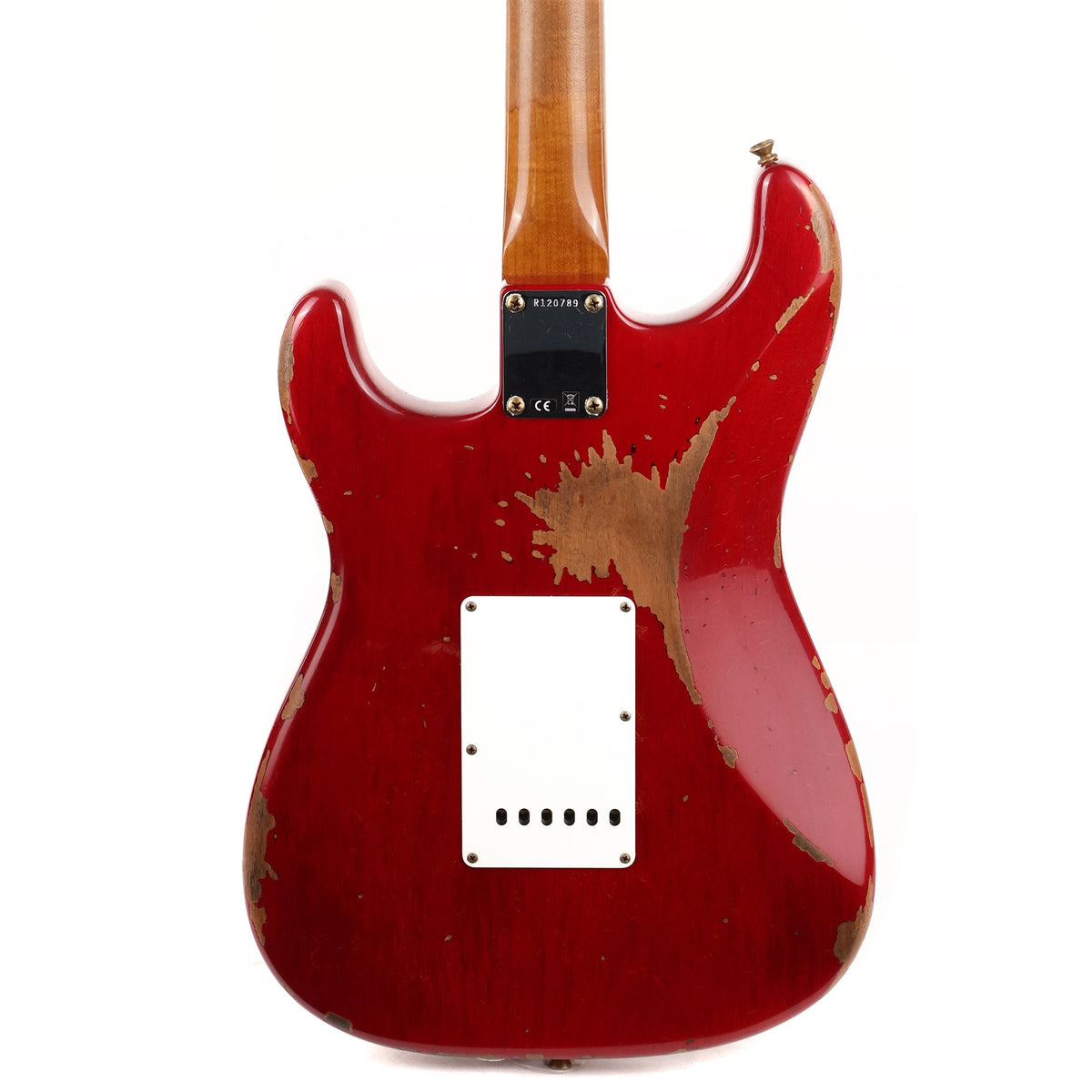 Fender Custom Shop 1963 Stratocaster Reissue Heavy Relic Crimson Transparent — 6