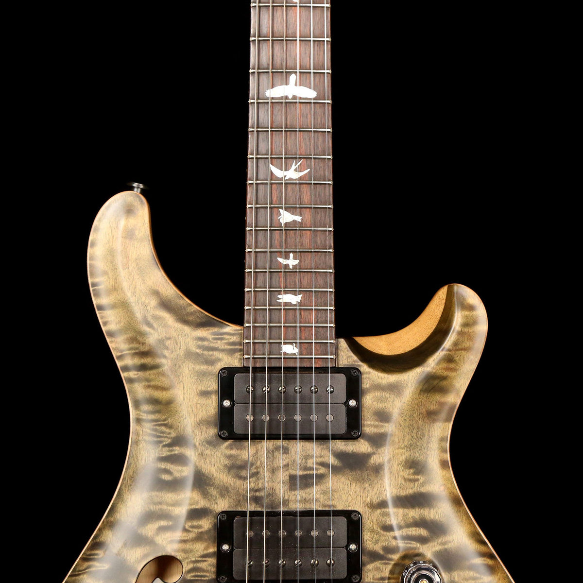 PRS Custom 24 Semi-Hollow Wood Library 10-Top Obsidian Matte 2017 — 7