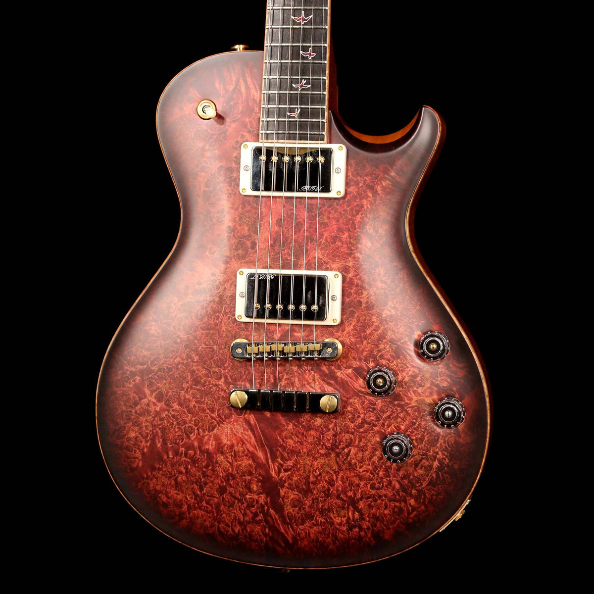 PRS Singlecut McCarty 594 Private Stock Satin Faded Red Tiger Smoked Burst 2018 — 6
