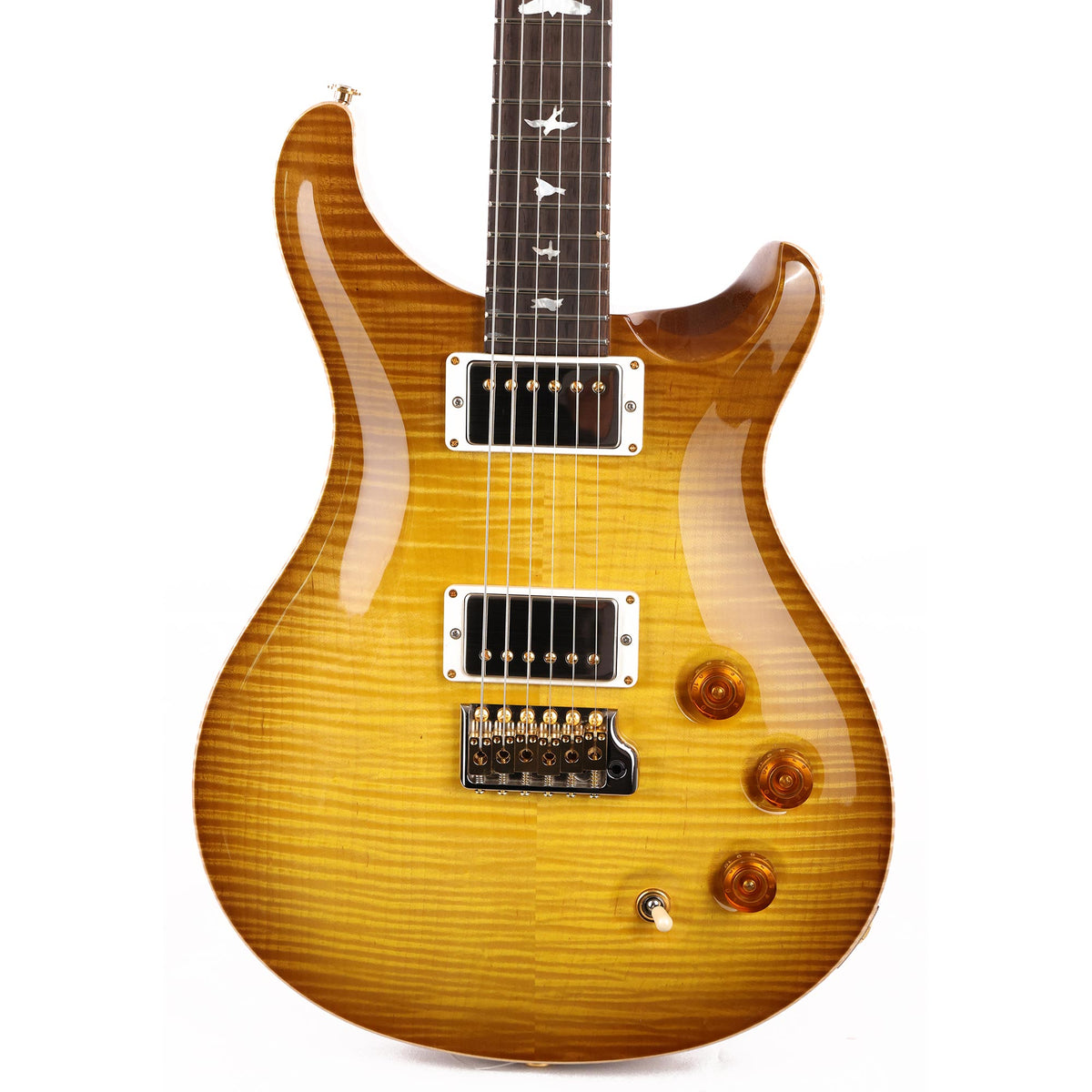 PRS DGT Wood Library 10-Top with Korina Body and Brazilian Rosewood Fretboard Livingston Lemon Drop — 1