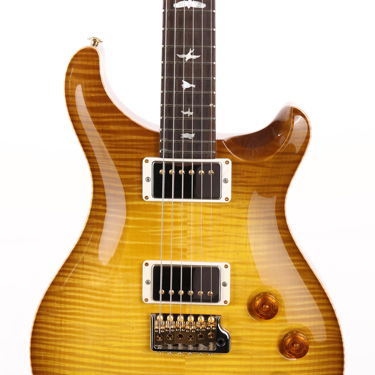 PRS DGT Wood Library 10-Top with Korina Body and Brazilian Rosewood Fretboard Livingston Lemon Drop — 6