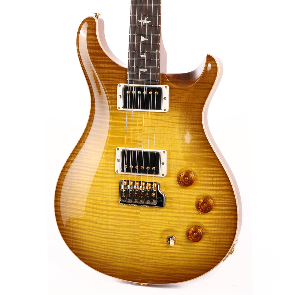PRS DGT Wood Library 10-Top with Korina Body and Brazilian Rosewood Fretboard Livingston Lemon Drop — 7
