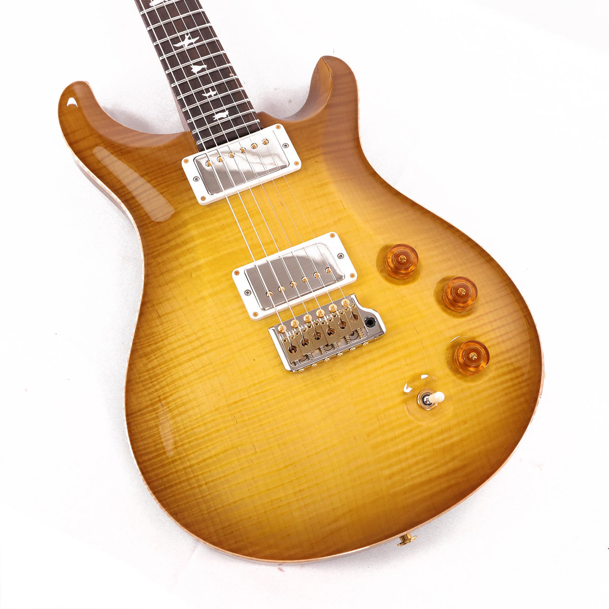 PRS DGT Wood Library 10-Top with Korina Body and Brazilian Rosewood Fretboard Livingston Lemon Drop — 9