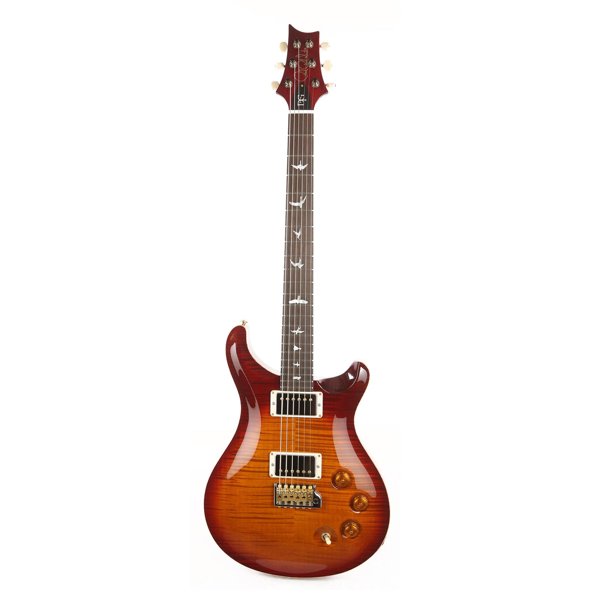 PRS DGT Wood Library 10-Top with Korina Body and Brazilian Rosewood Fretboard Dark Cherry Sunburst — 2