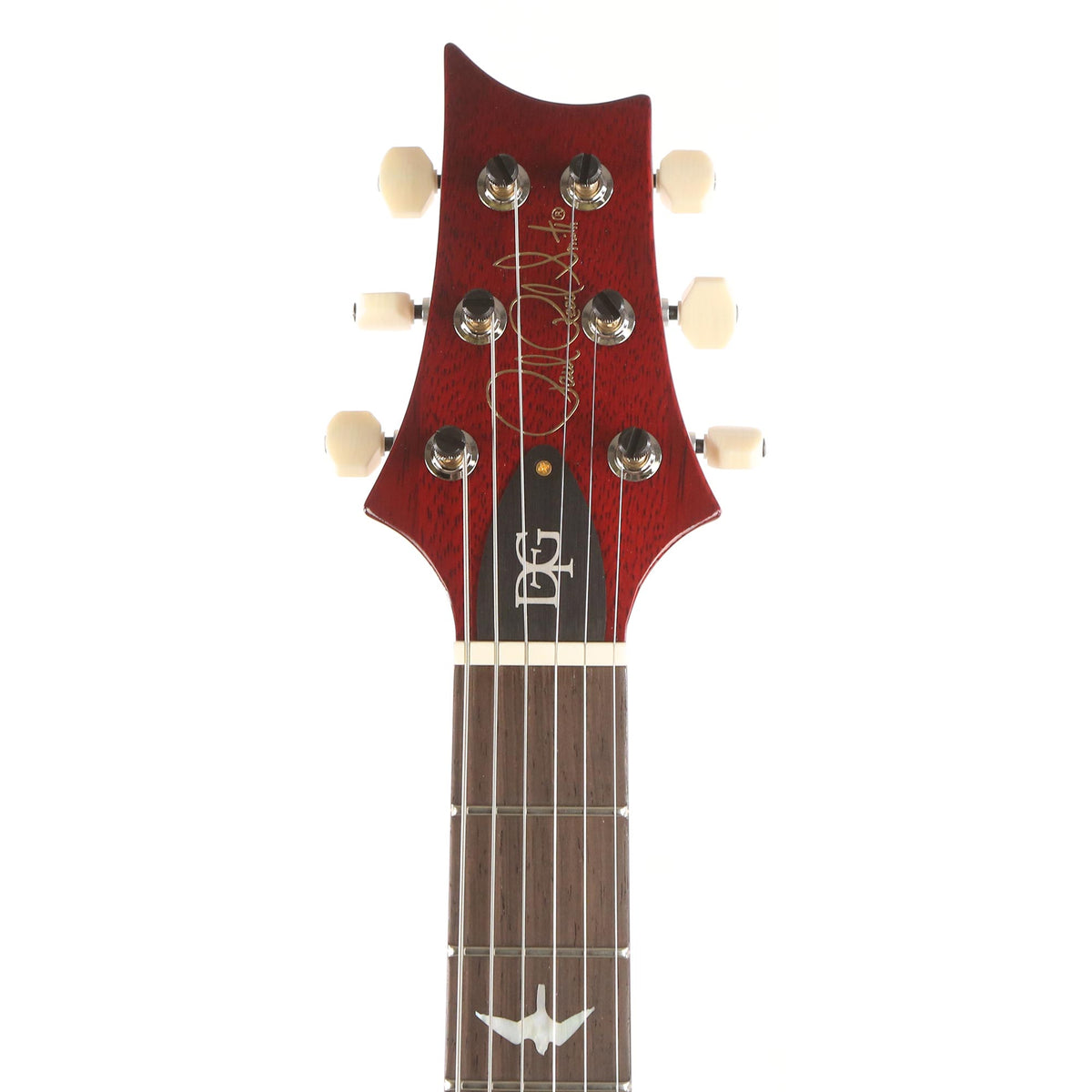 PRS DGT Wood Library 10-Top with Korina Body and Brazilian Rosewood Fretboard Dark Cherry Sunburst — 4