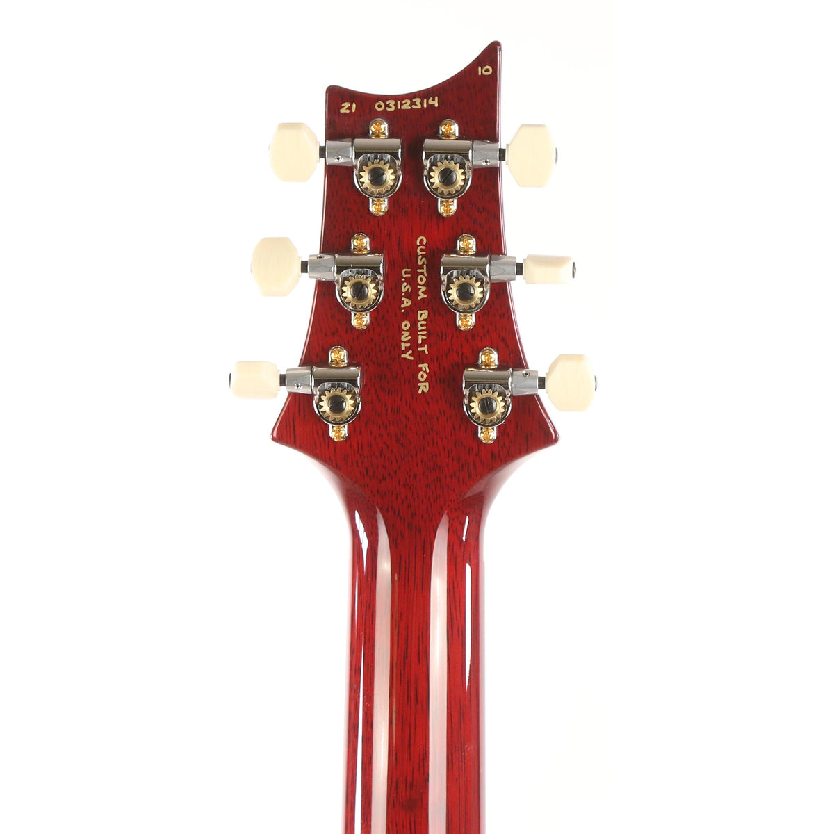 PRS DGT Wood Library 10-Top with Korina Body and Brazilian Rosewood Fretboard Dark Cherry Sunburst — 5