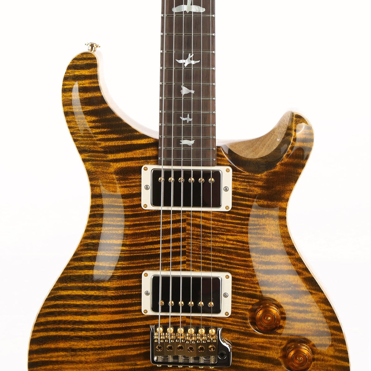 PRS DGT Wood Library 10-Top with Korina Body and Brazilian Rosewood Fretboard Yellow Tiger — 6