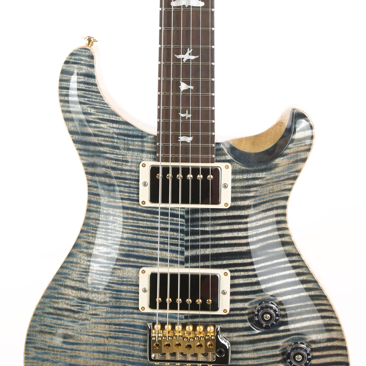 PRS DGT Wood Library 10-Top with Korina Body and Brazilian Rosewood Fretboard Faded Whale Blue — 6