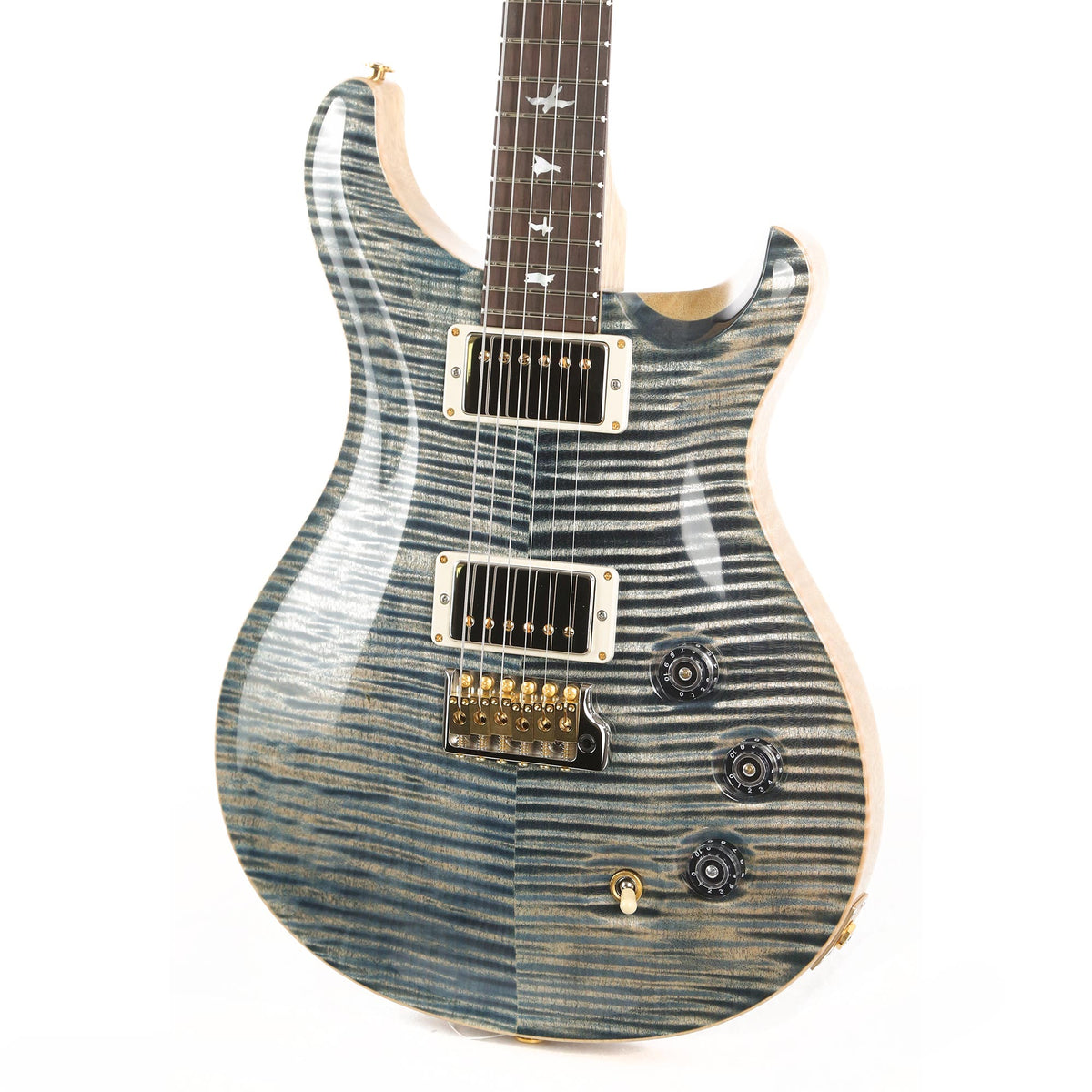 PRS DGT Wood Library 10-Top with Korina Body and Brazilian Rosewood Fretboard Faded Whale Blue — 7