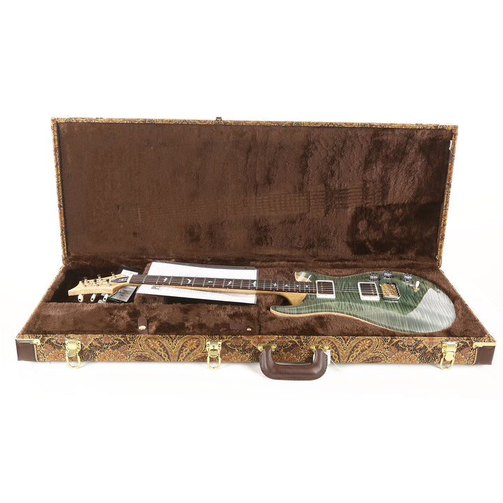 PRS DGT Wood Library 10-Top with Korina Body and Brazilian Rosewood Fretboard Trampas Green