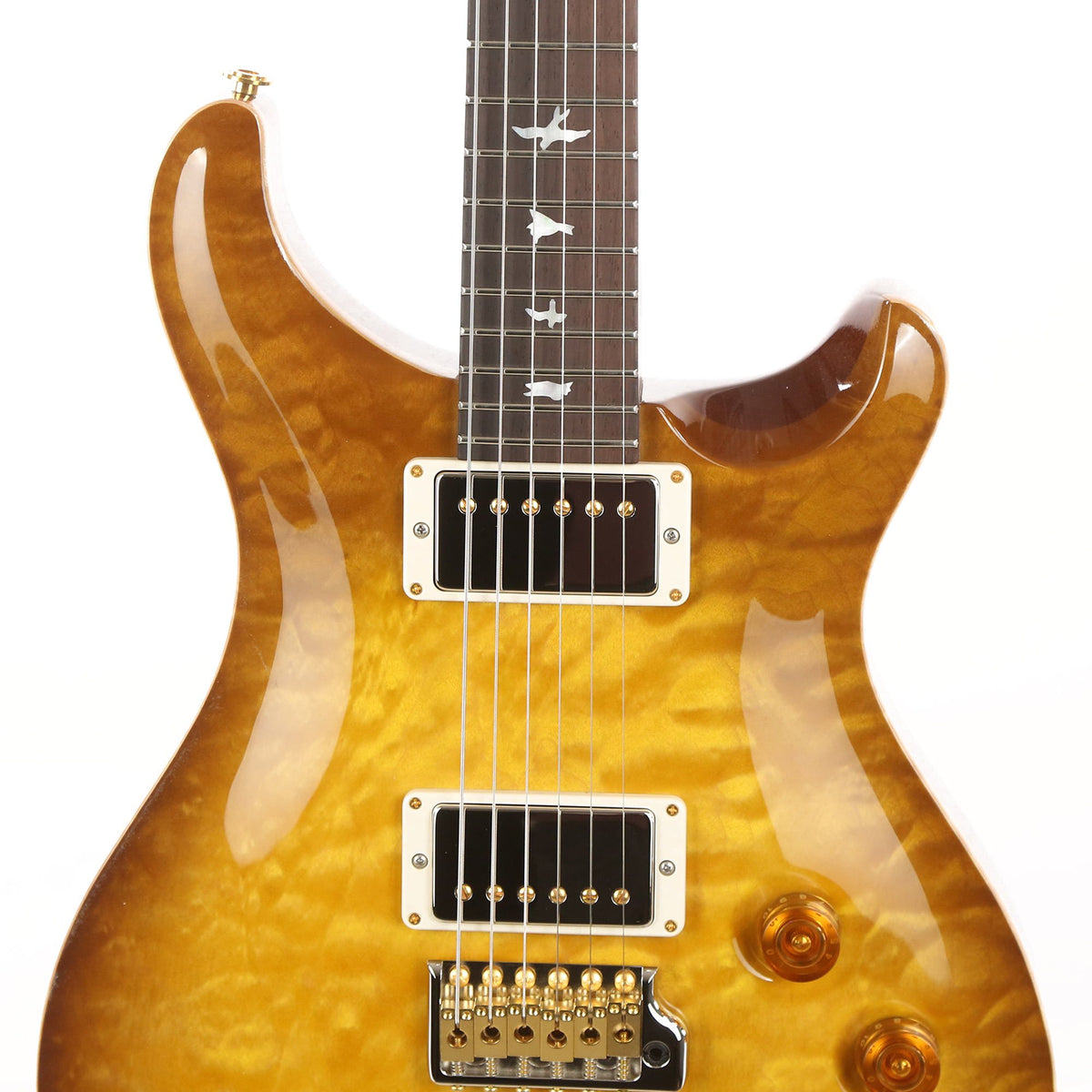 PRS DGT Wood Library 1-Piece Quilt Maple with East Indian Rosewood Neck Brazilian Rosewood Fretboard Livingston Lemon Drop — 6