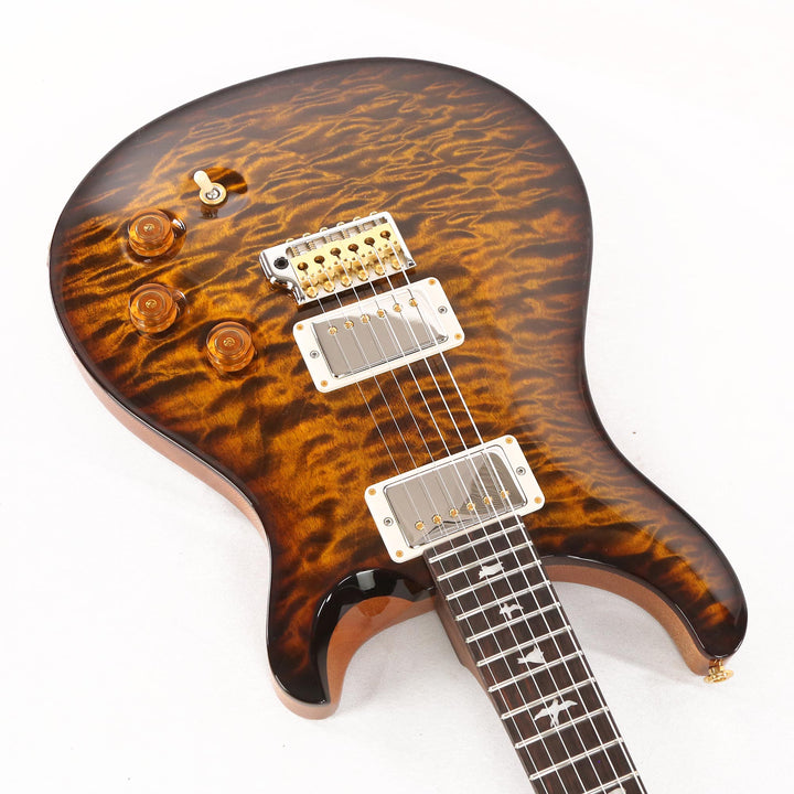 PRS DGT Wood Library 10-Top Quilt Maple with East Indian Rosewood Neck Brazilian Rosewood Fretboard Yellow Tiger