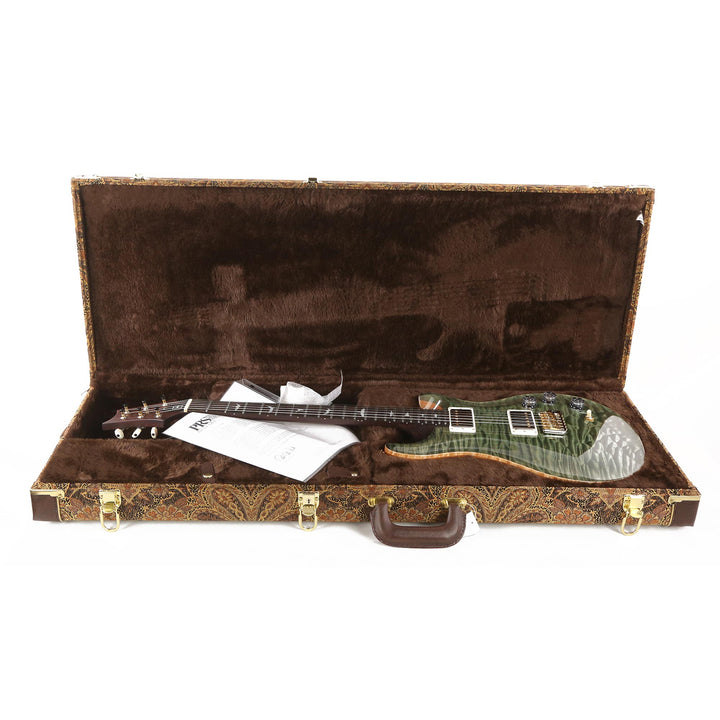 PRS DGT Wood Library 1-Piece Quilt Maple with East Indian Rosewood Neck Brazilian Rosewood Fretboard Trampas Green