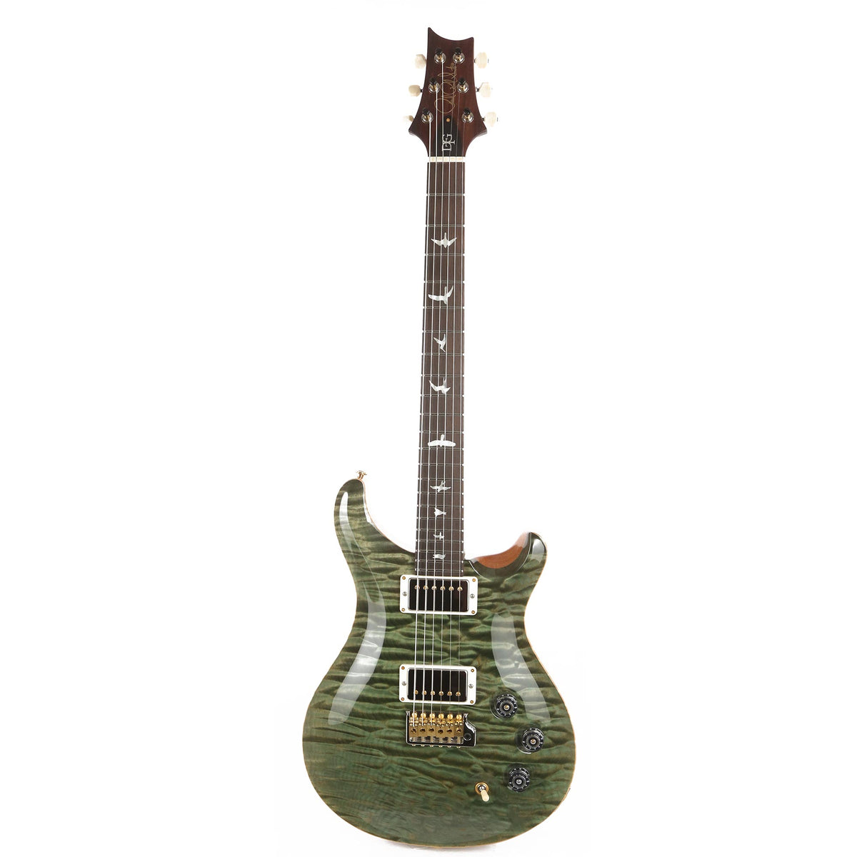 PRS DGT Wood Library 1-Piece Quilt Maple with East Indian Rosewood Neck Brazilian Rosewood Fretboard Trampas Green — 2