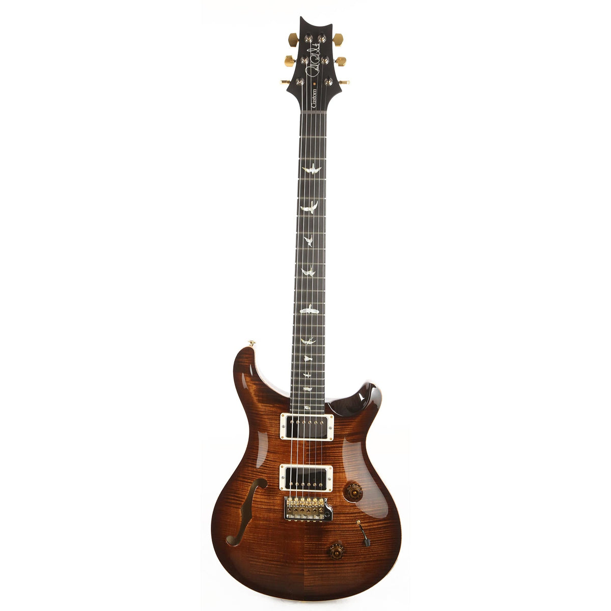 PRS Custom 24 Semi-Hollow Wood Library 10-Top Quilt Maple and Figured Mahogany Neck Copperhead Burst 2021 — 2