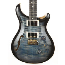 PRS Custom 24 Semi-Hollow Wood Library 10-Top Flame Maple and Korina Faded Whale Blue Smokeburst