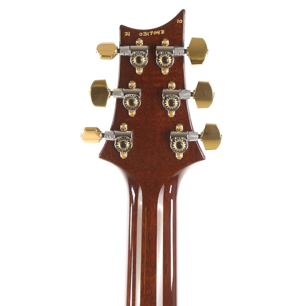 PRS Custom 24 Semi-Hollow Wood Library 10-Top Quilt Maple with Figured Mahogany Body Copperhead Burst — 5