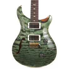 PRS Custom 24 Semi-Hollow Wood Library 10-Top Quilt Maple with Figured Mahogany Body Trampas Green