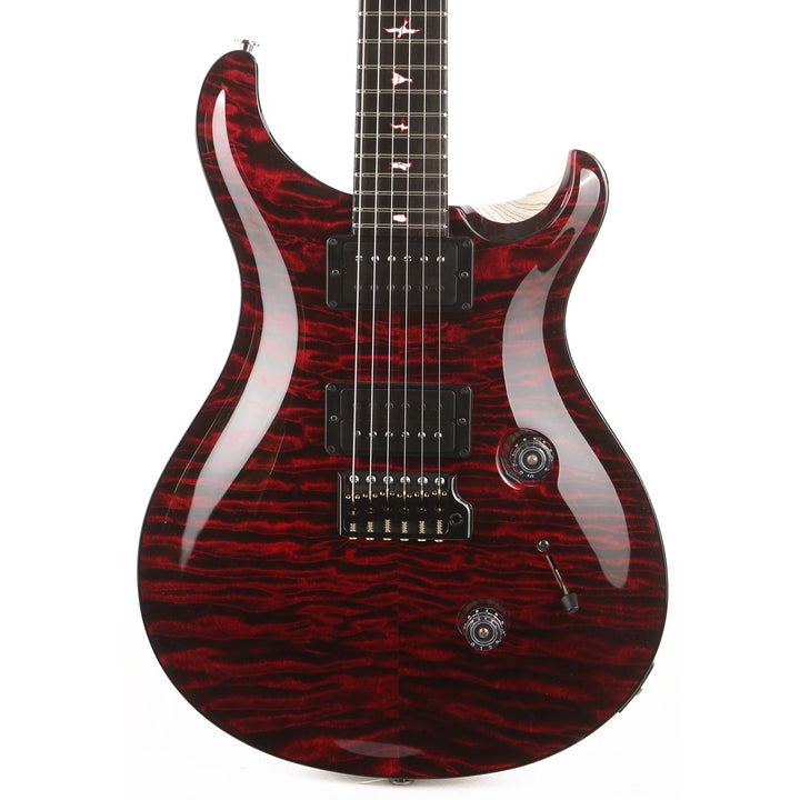 PRS Private Stock Custom 24 Dark Red Quilt Top with White and Black Grainfill Body