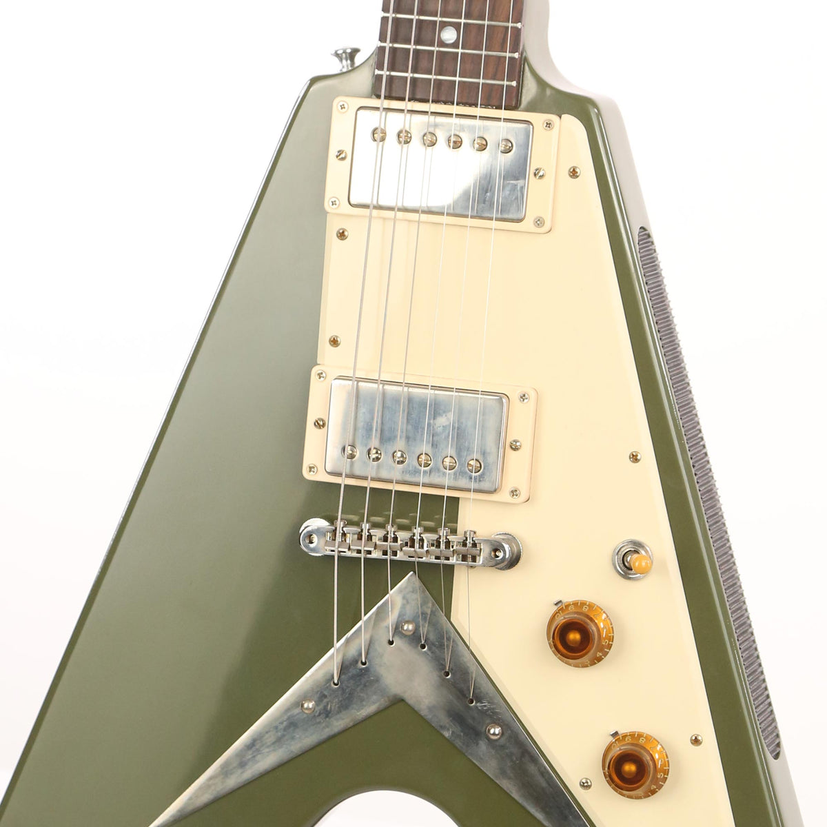 Gibson Custom Shop Flying V VOS Olive Drab Green — 5