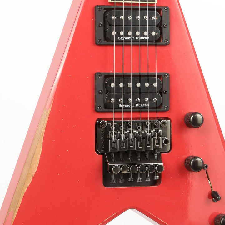 Jackson Custom Shop King V Nitro Aged Fiesta Red Music Zoo Exclusive