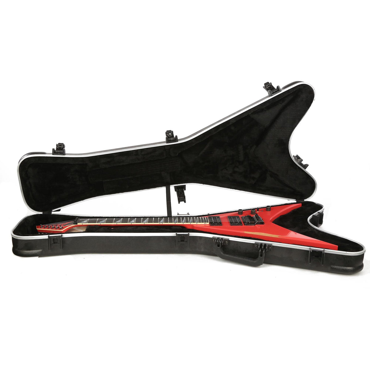 Jackson Custom Shop King V Nitro Aged Fiesta Red Music Zoo Exclusive — 8