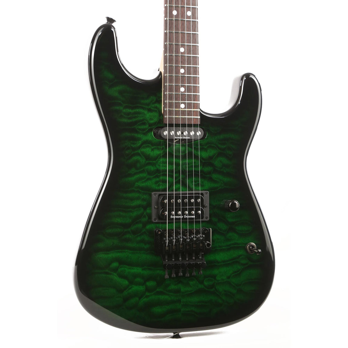 Charvel Custom Shop San Dimas HS Quilt Top Trans Green Burst | The
