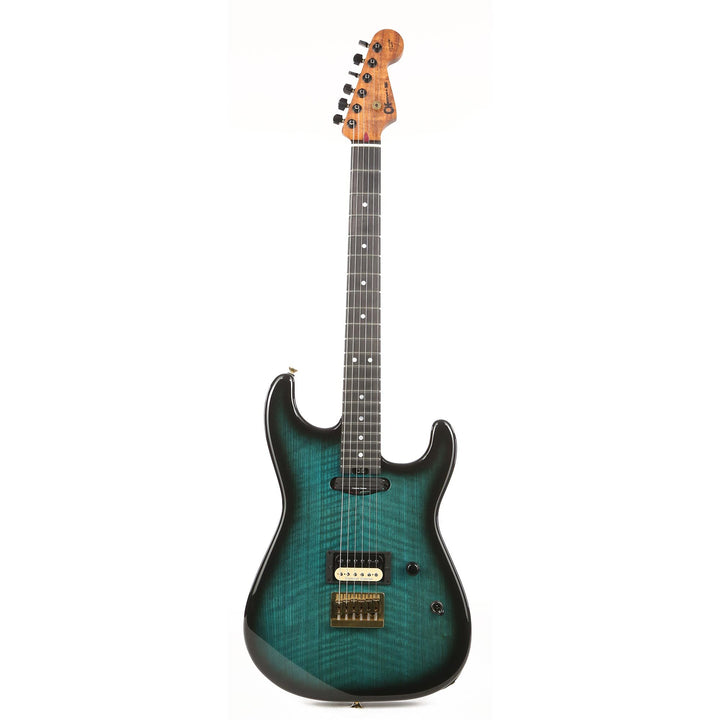 Charvel Custom Shop San Dimas Flamed Sassafrass Light Blue Burst