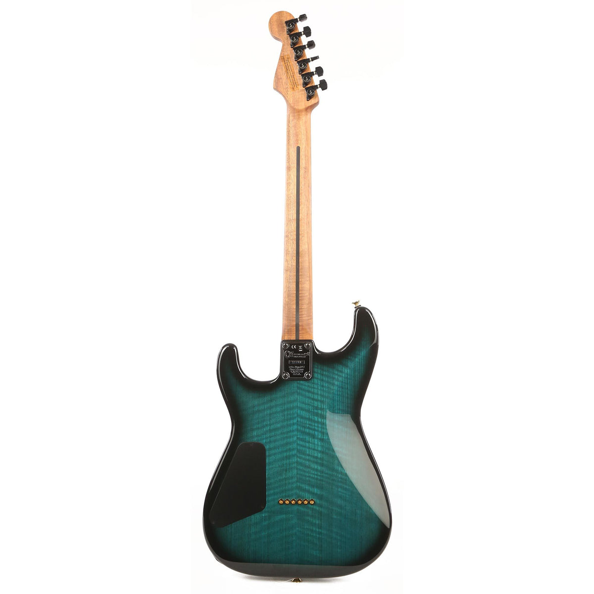 Charvel Custom Shop San Dimas Flamed Sassafrass Light Blue Burst — 3
