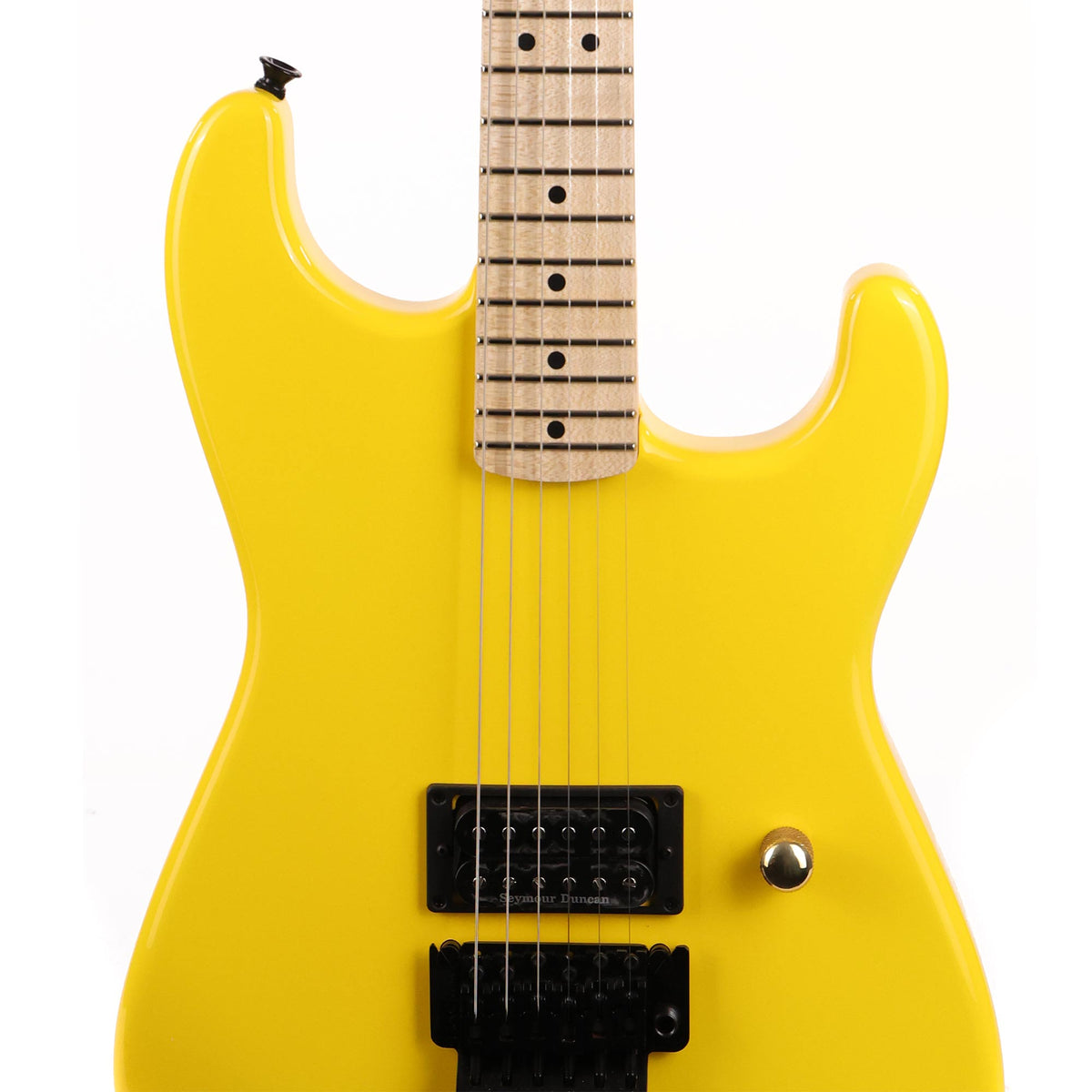 Charvel Custom Shop Nitro Aged San Dimas 1H Graffiti Yellow Masterbuilt Red Dave — 6