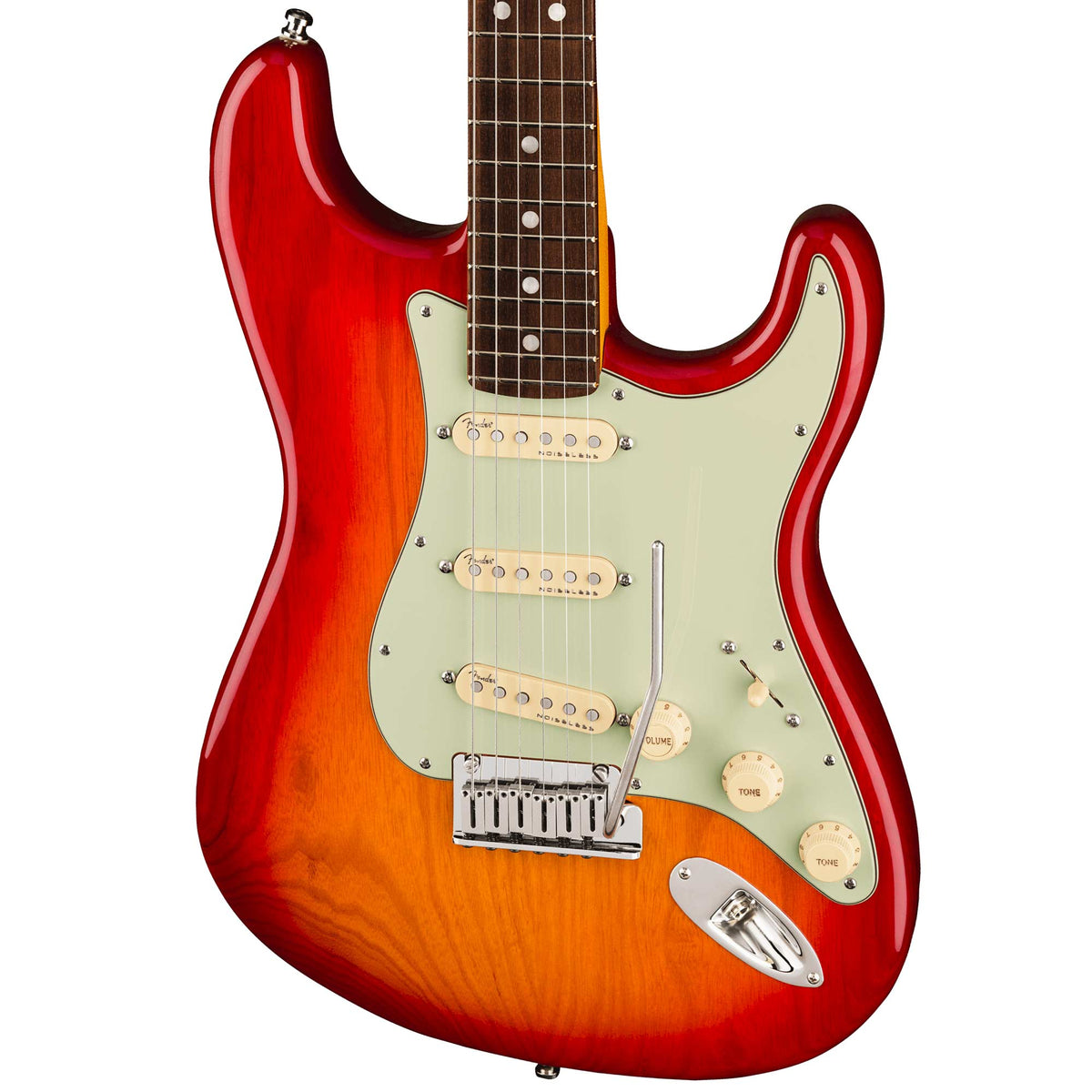 Fender American Ultra Stratocaster Rosewood Fretboard Plasma Red Burst — 1
