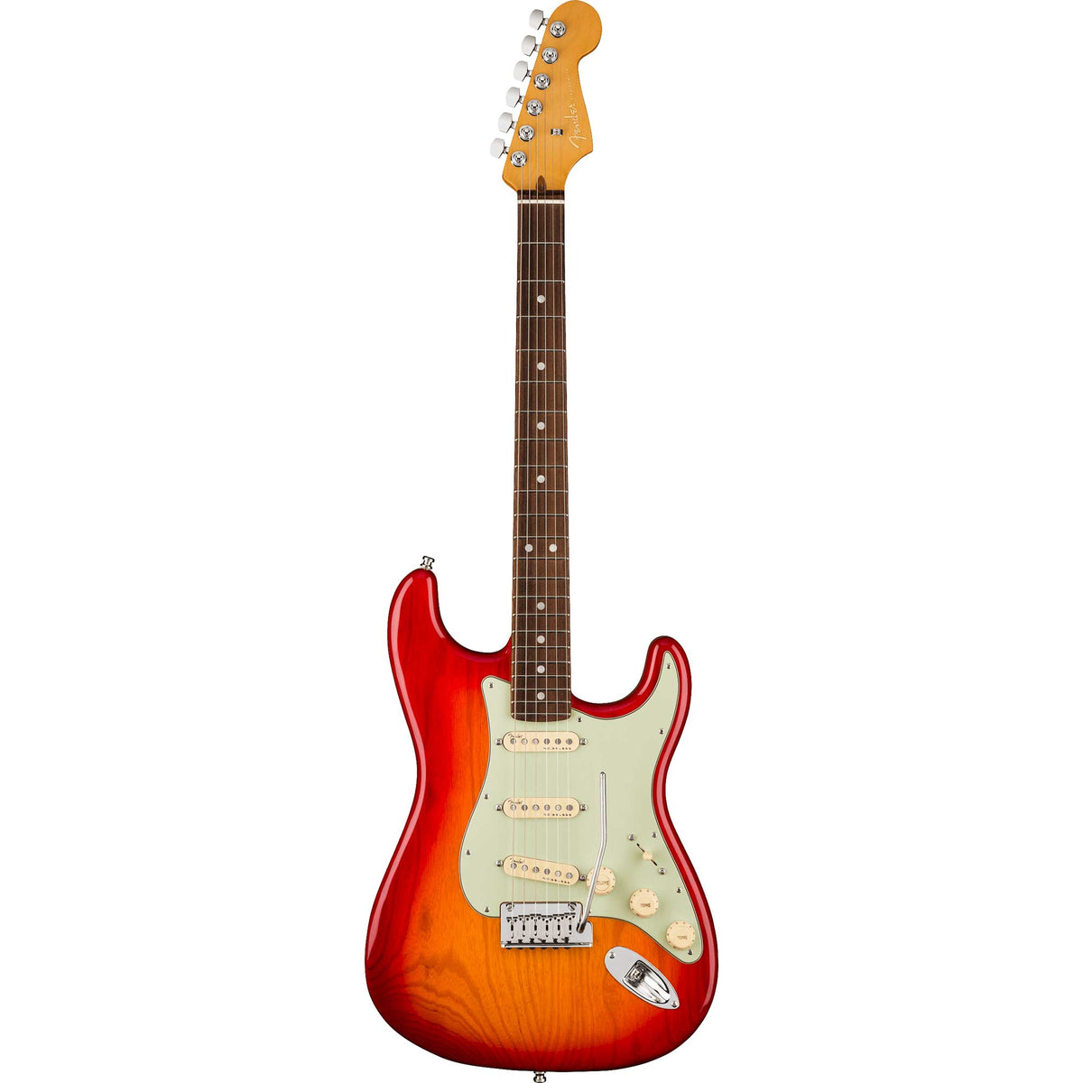 Fender American Ultra Stratocaster Rosewood Fretboard Plasma Red Burst — 2