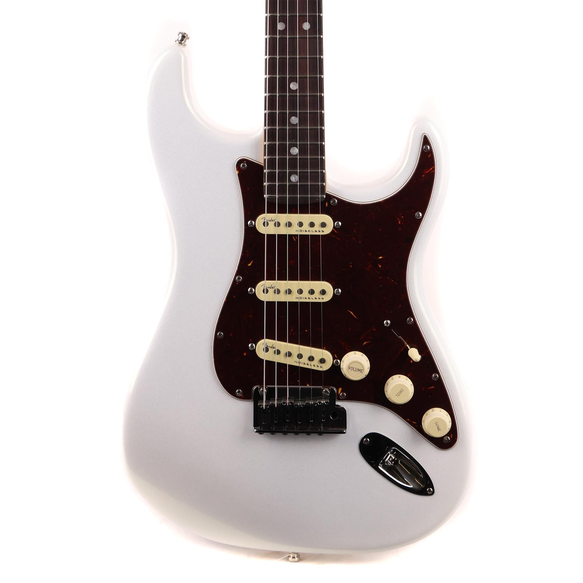 Lot Boutons Potentiomètre Pour Guitare Fender Stratocaster ST - Style Blanc - 3 Volumes + 6 Tons - Compatible Squier Et Guitares Import - 4