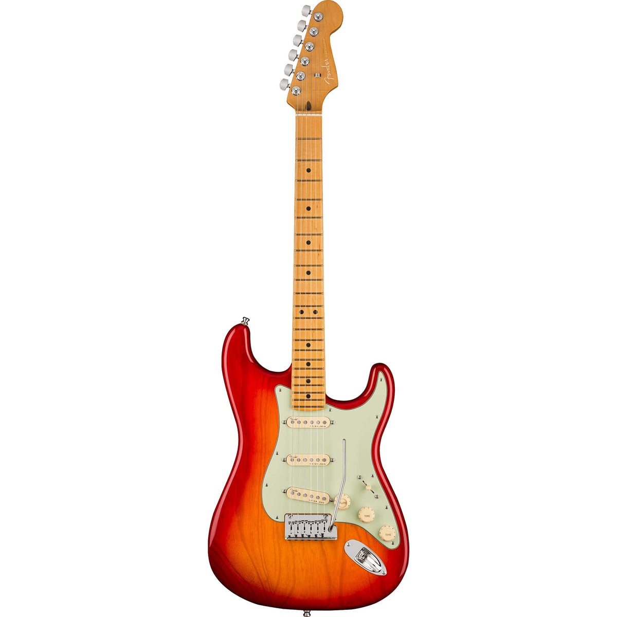 Fender American Ultra Stratocaster Plasma Red Burst — 2
