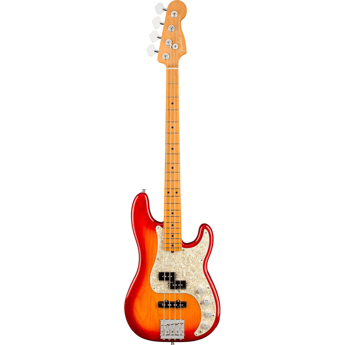 Fender American Ultra Precision Bass Plasma Red Burst — 2