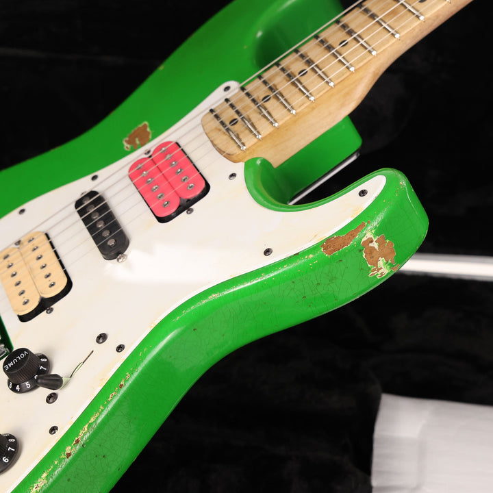 Charvel Custom Shop So Cal HSH Masterbuilt Nitro Aged Slime Green DeMartini Neck