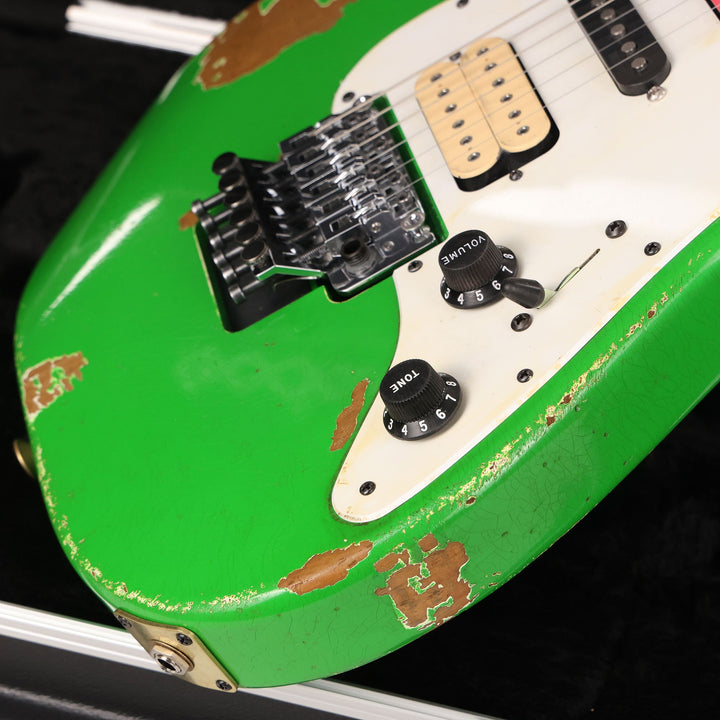 Charvel Custom Shop So Cal HSH Masterbuilt Nitro Aged Slime Green DeMartini Neck