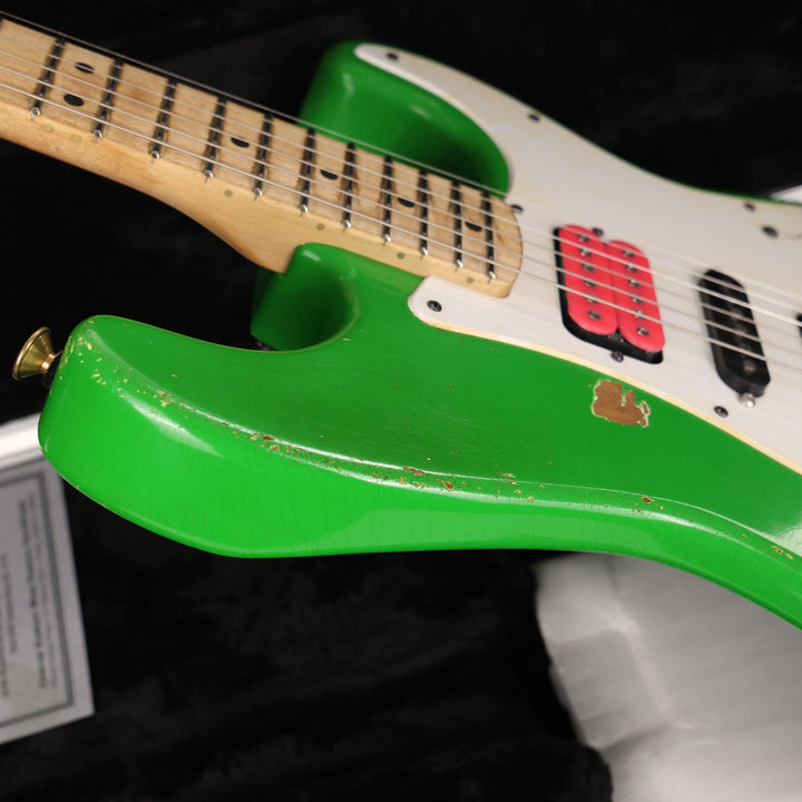 Charvel Custom Shop So Cal HSH Masterbuilt Nitro Aged Slime Green DeMartini Neck