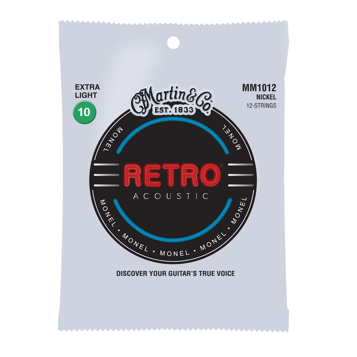 Martin MM1012 Retro 12-String Acoustic Guitar Strings Extra Light 10-47