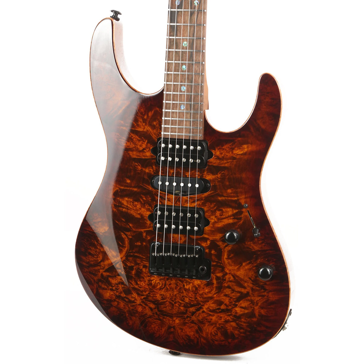 Suhr Custom Modern Waterfall Burl Bengal Burst — 7