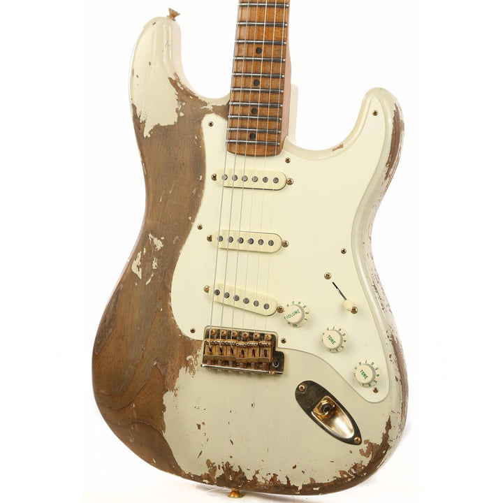 Fender Custom Shop 1957 Stratocaster Roasted Ash Ultimate Relic Vintage Blonde Masterbuilt Carlos Lopez