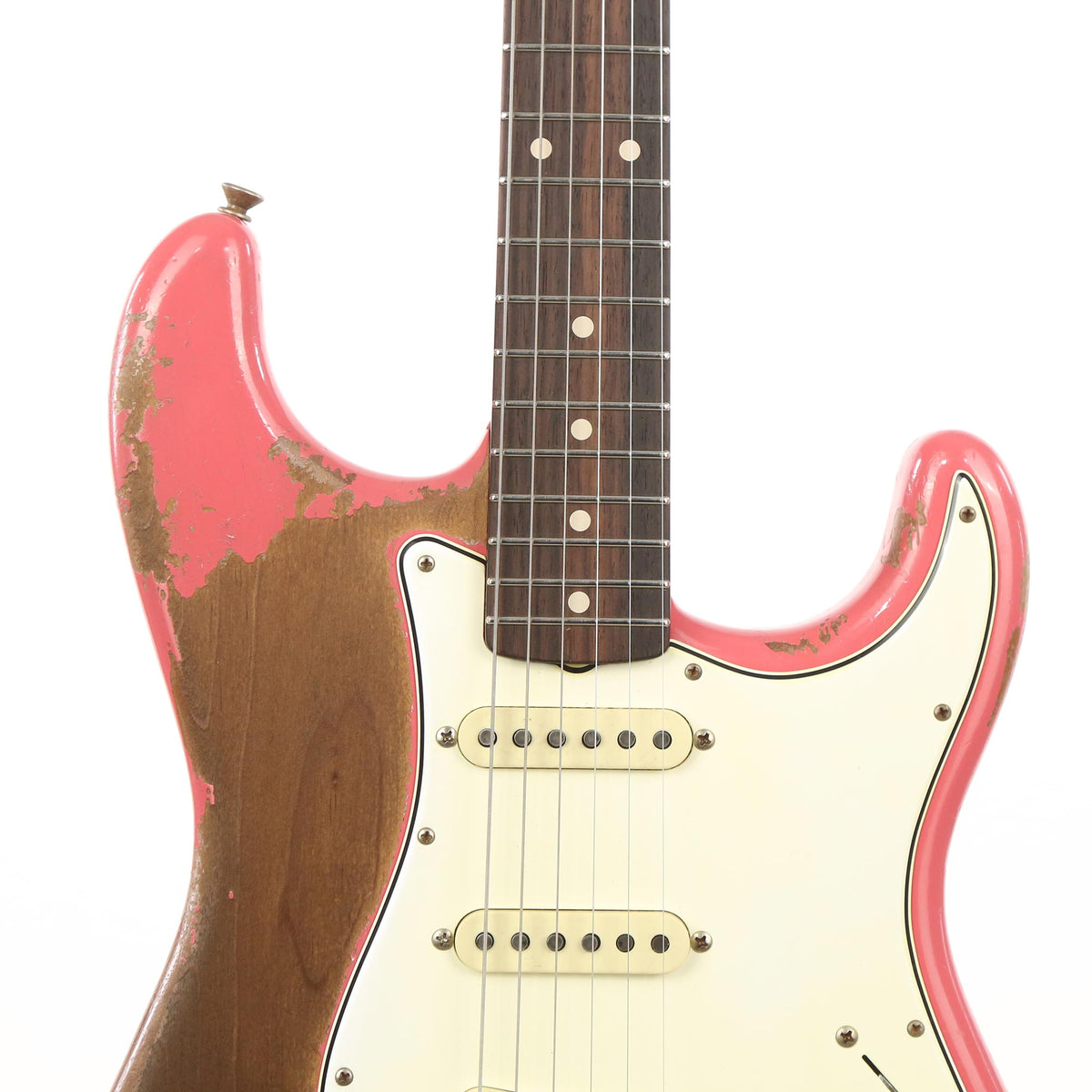 Fender Custom Shop 1962 Stratocaster Roasted Alder Ultimate Relic Faded Coral Pink Masterbuilt Carlos Lopez — 7