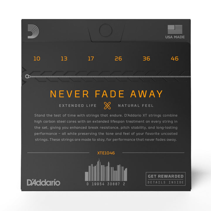 D'Addario XT Nickel Electric Guitar Strings Regular Light 10-46