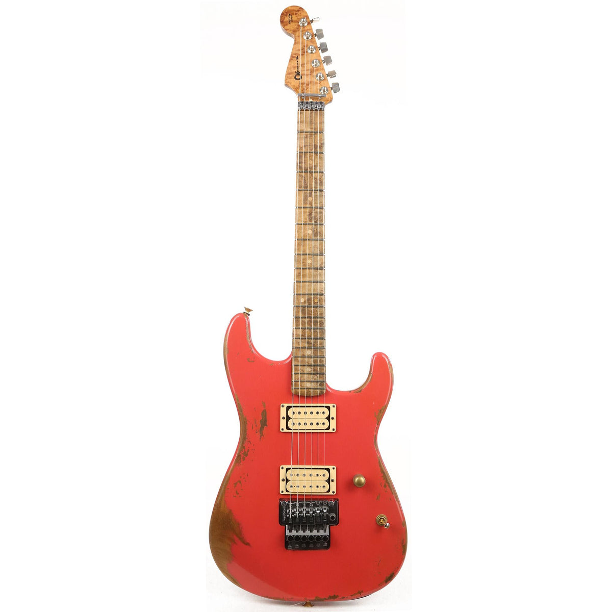 Charvel Custom Shop Nitro Aged San Dimas Roasted Neck Fiesta Red — 2